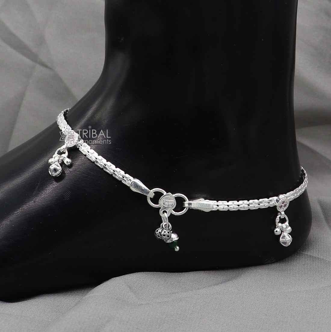 925 sterling silver handmade light anklets/amazing Ankle bracelet gifting belly dance ethnic jewelry ank649 - TRIBAL ORNAMENTS