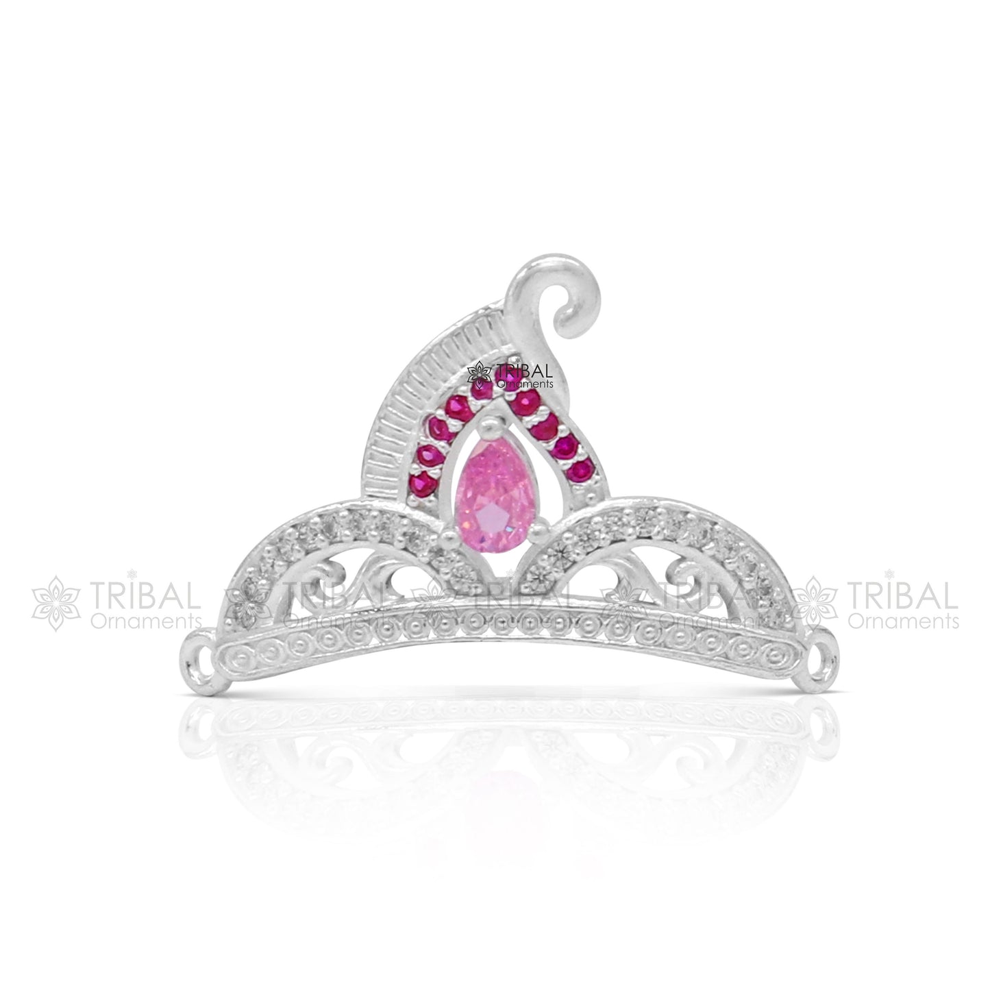 925 sterling silver Unique design cz stone jadau handmade lord Krishna baby Mukut, amazing Laddu Gopala, crawling krishna crown Mukut SM18