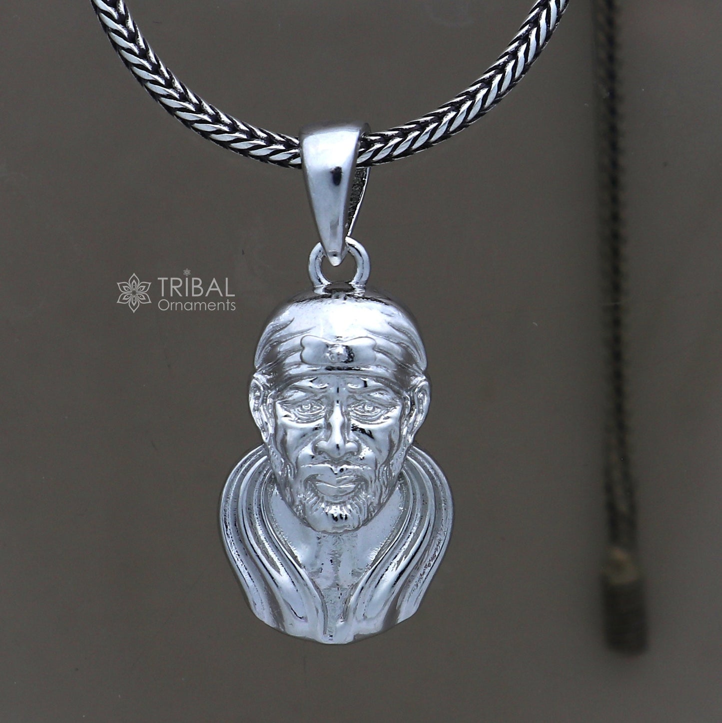 925 sterling silver blessing sirdi sai baba pendant, amazing divine pendant locket tribal jewelry nsp804