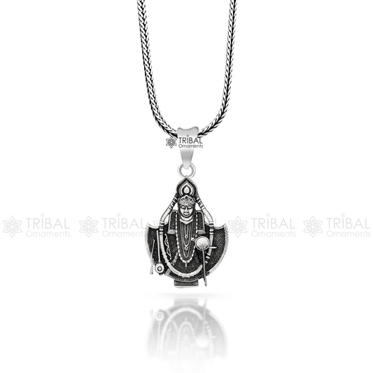 925 sterling silver Lord Krishna/ Shreenath ji, amazing divine pendant locket tribal jewelry nsp811