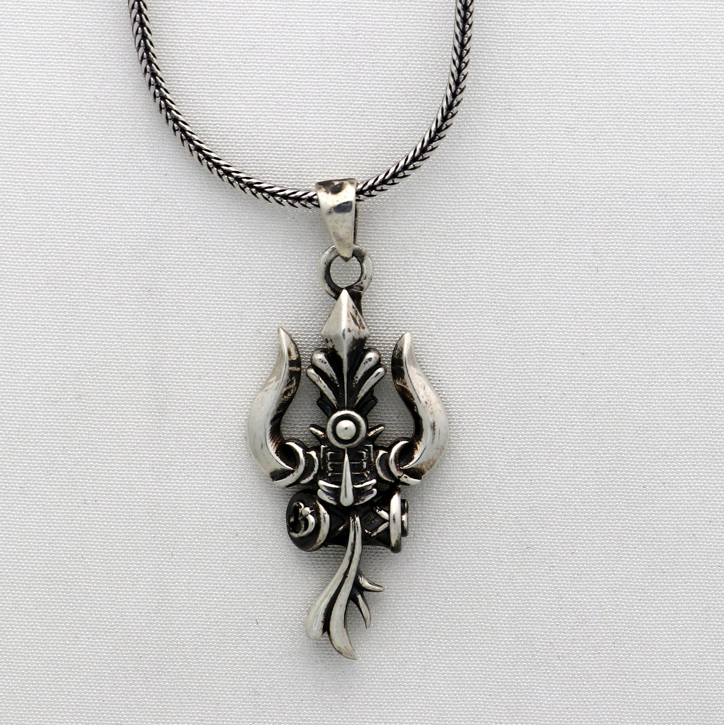 925 sterling silver Hindu idol Lord Shiva trident pendant, amazing vintage design gifting pendant customized god jewelry nsp812