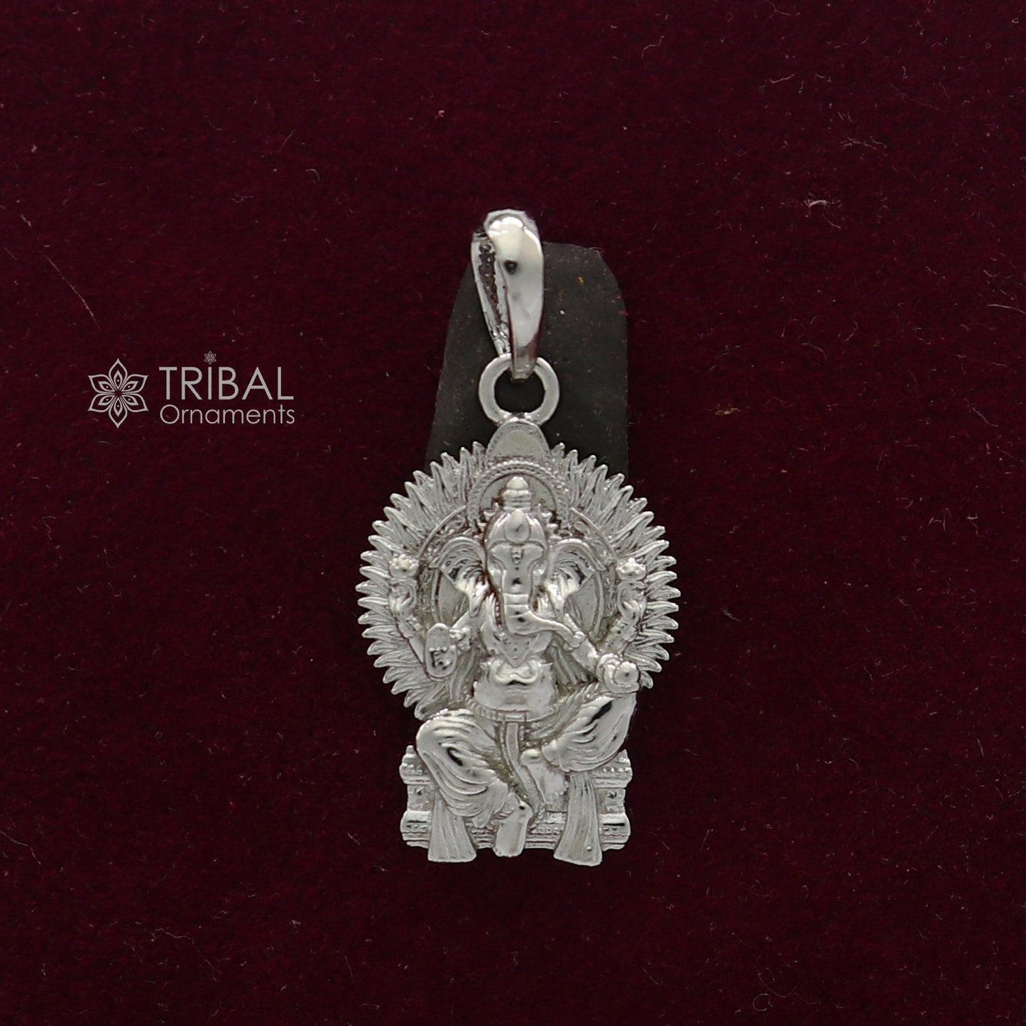 925 sterling silver Lord GANESHA design pendant necklace, Lord Ganesha unique style handmade pendant for unisex gift  Nsp822