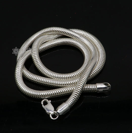 5mm 20" Smooth flexible snake chain 925 sterling silver handmade snake chain /necklace chain,trendy chain ch587