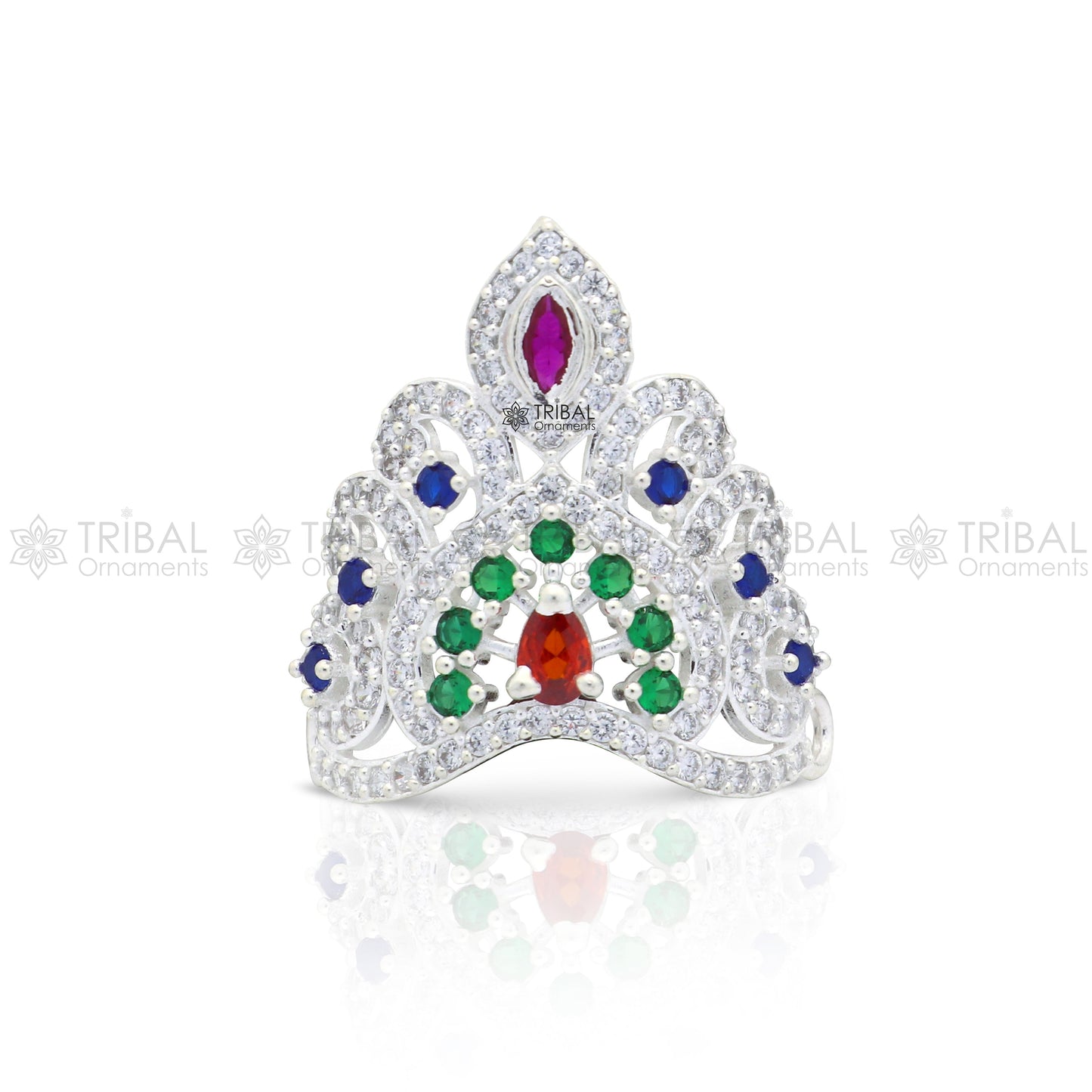 925 sterling silver handmade lord baby Krishna Mukut, amazing Laddu Gopala, crawling Krishna crown head jewelry SM11