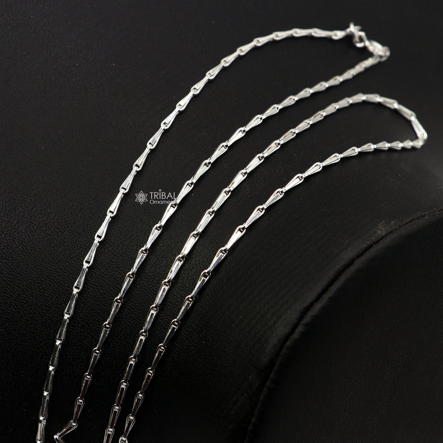 18 inches 1.5mm handmade unique chain 925 sterling silver chain, plain bright silver trendy style boy's girls chain ch595