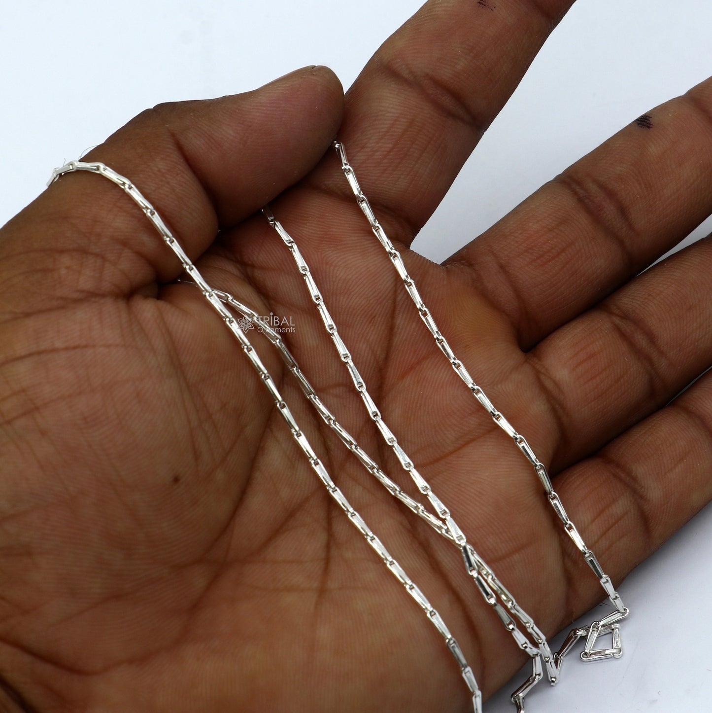 18 inches 1.5mm handmade unique chain 925 sterling silver chain, plain bright silver trendy style boy's girls chain ch595