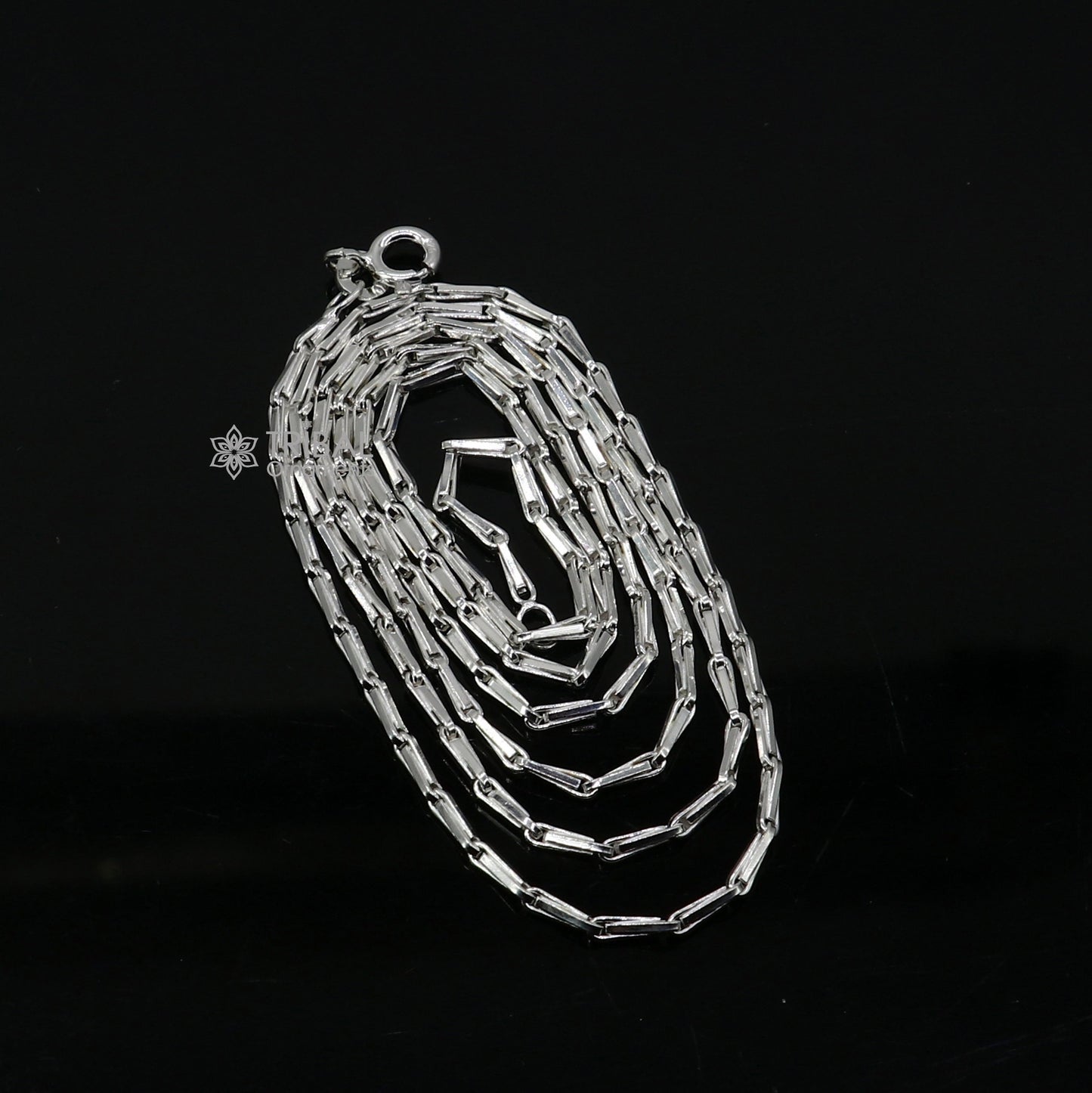 18 inches 1.5mm handmade unique chain 925 sterling silver chain, plain bright silver trendy style boy's girls chain ch595