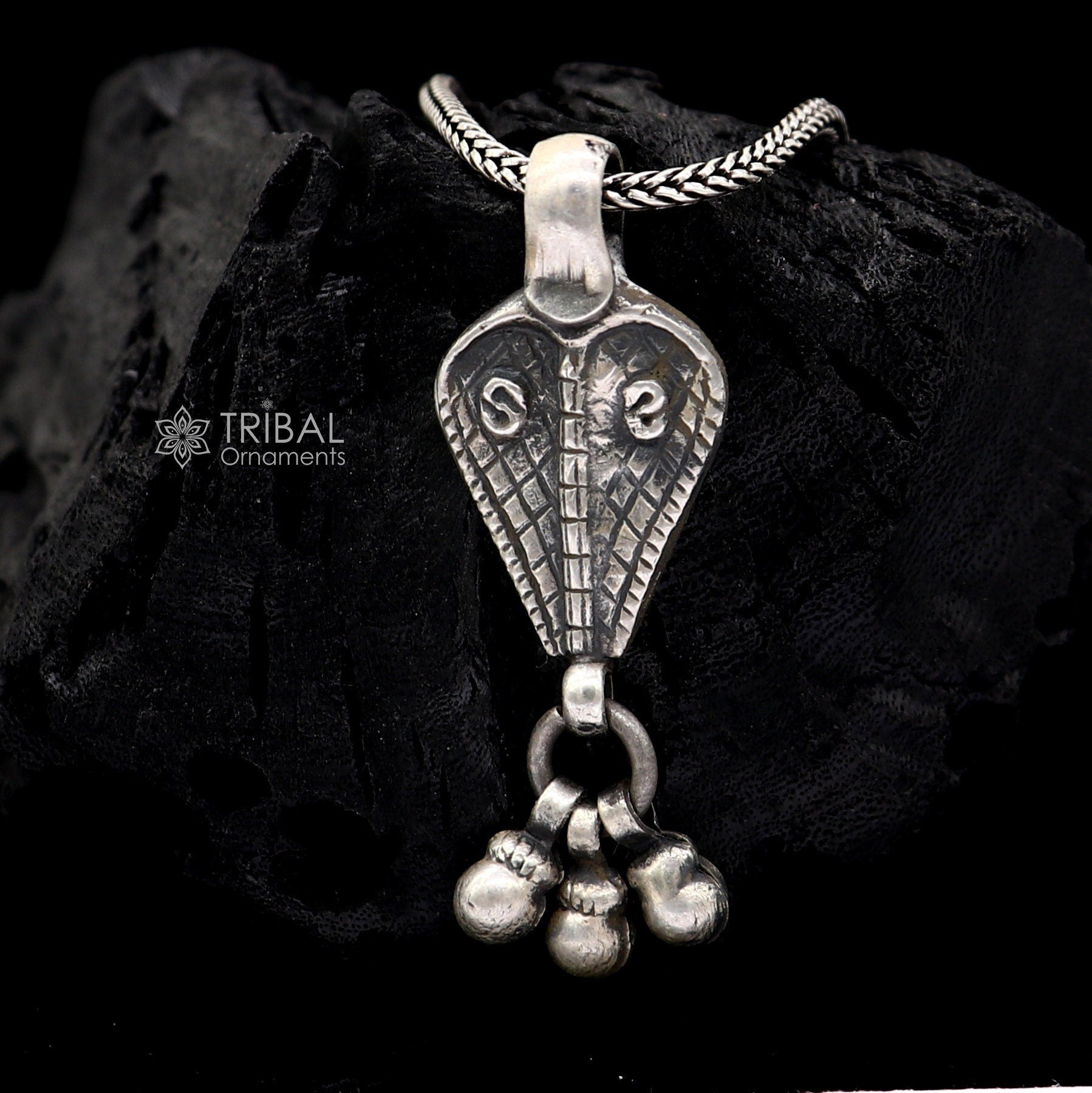 925 sterling silver unique india vintage design cultural pendant, amazing pendant jewelry tribal jewellery nsp840 - TRIBAL ORNAMENTS