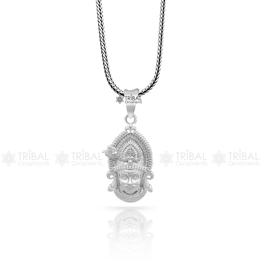 925 sterling silver Khatu Shyam pendant/ lord Krishna, amazing divine pendant locket tribal jewelry nsp805