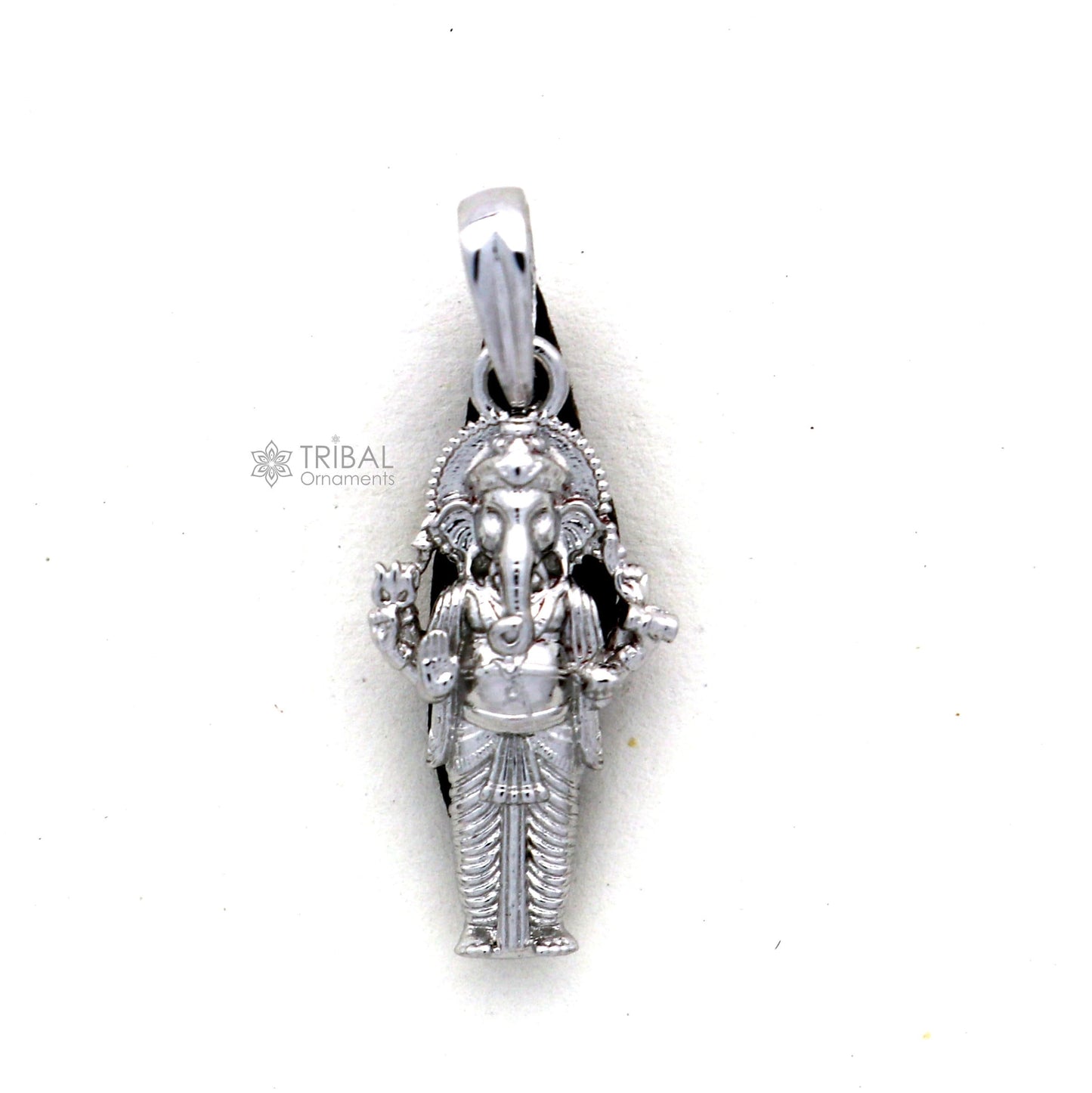 925 sterling silver Lord Ganesha standing design pendant necklace, Lord Ganesha unique style handmade pendant for unisex gift  Nsp824