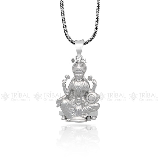 925 sterling silver handmade Goddess Maha Lakshmi/laxmi pendant, amazing divine lakshmi maa pendant gifting jewelry NSP826