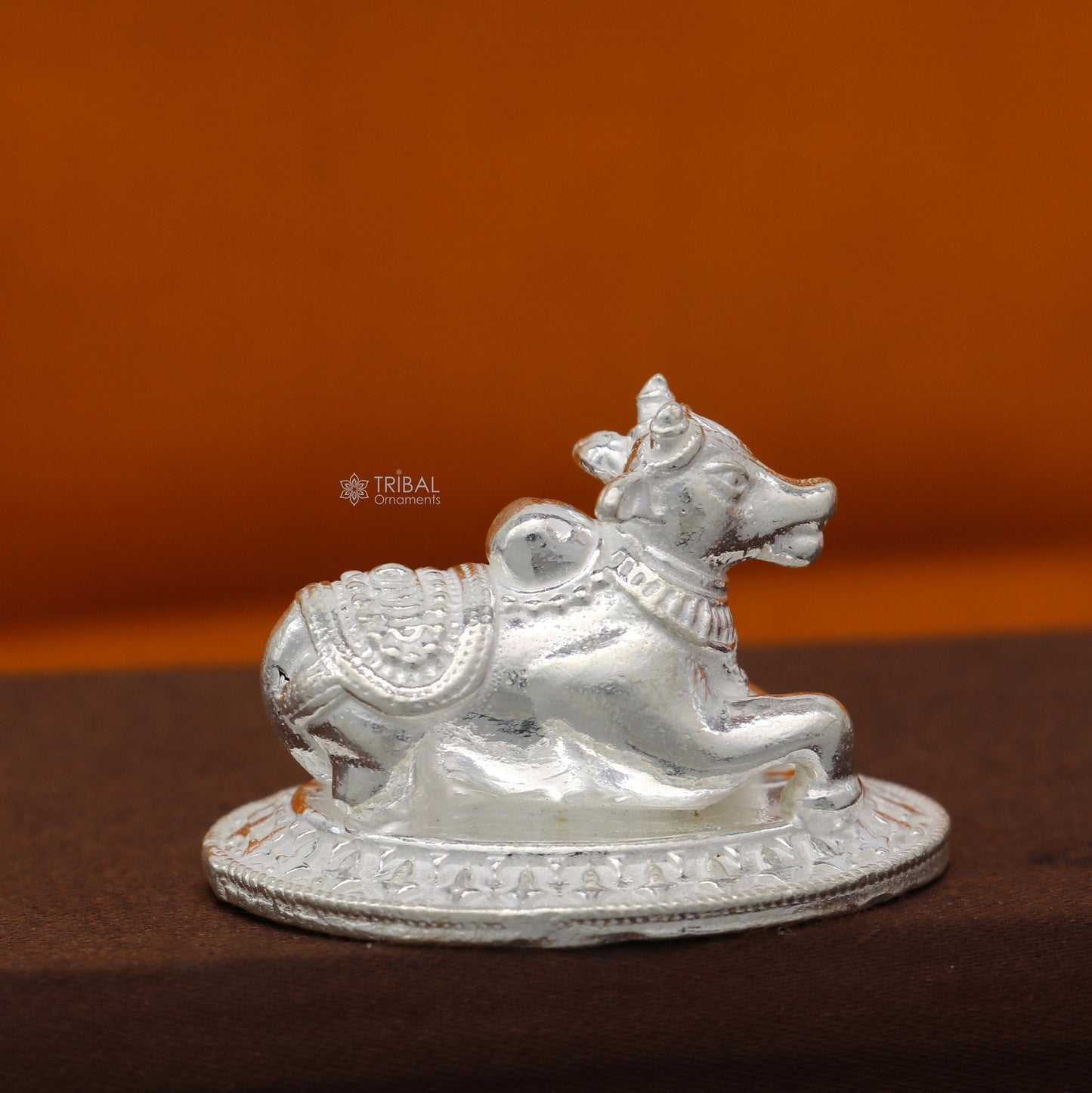 925 Sterling silver Lord Shiva Vahan Nandi Maharaj handmade small article for puja, best gift for lord Shiva, divine Nandi statue art779