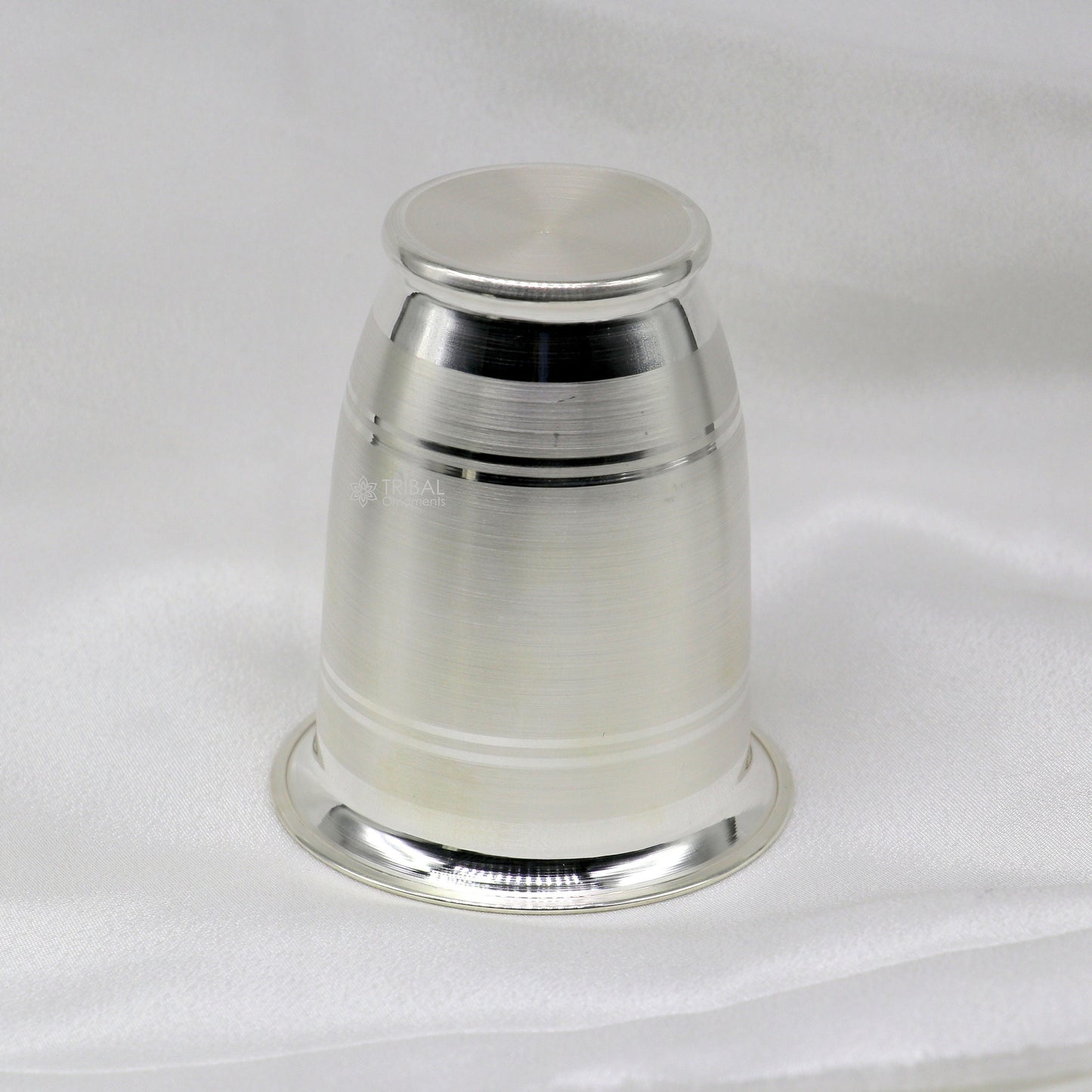 999 pure fine silver handmade water milk cup tumbler, 150ML capacity silver tumbler, silver baby food  flask, silver utensils gift sv294