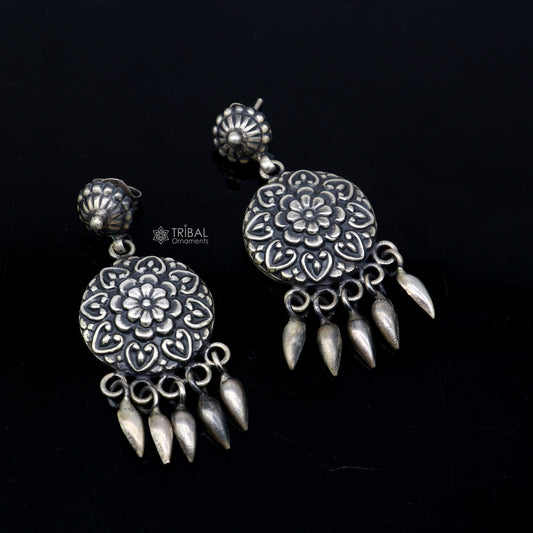 925 sterling silver ethnic tribal drop dangling earrings s1319