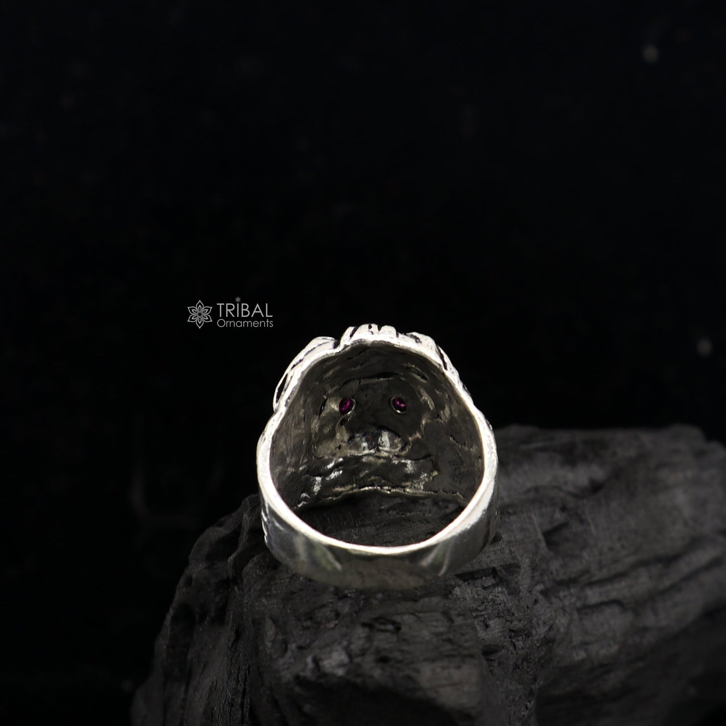 925 sterling silver handmade excellent lion face vintage antique stylish ring band unisex customized jewelry from Rajasthan india sr709