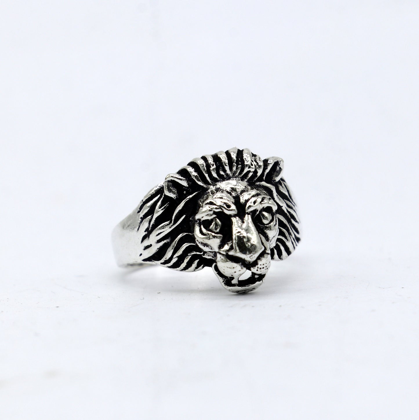 925 sterling silver Handmade lion face ring best men's ring band sr711 - TRIBAL ORNAMENTS