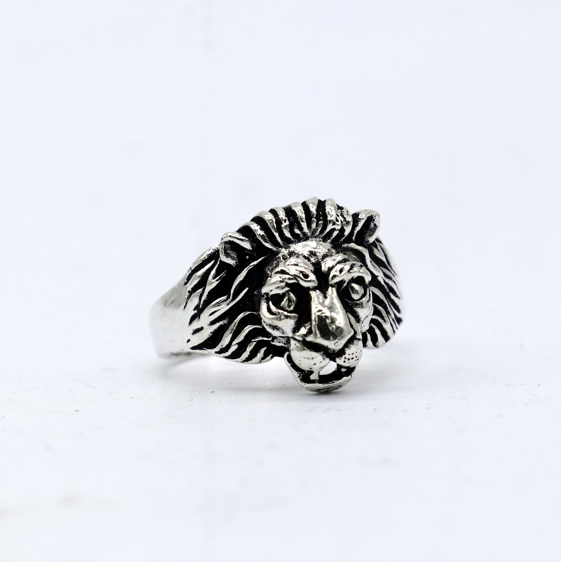 925 sterling silver Handmade lion face ring best men's ring band sr711 - TRIBAL ORNAMENTS