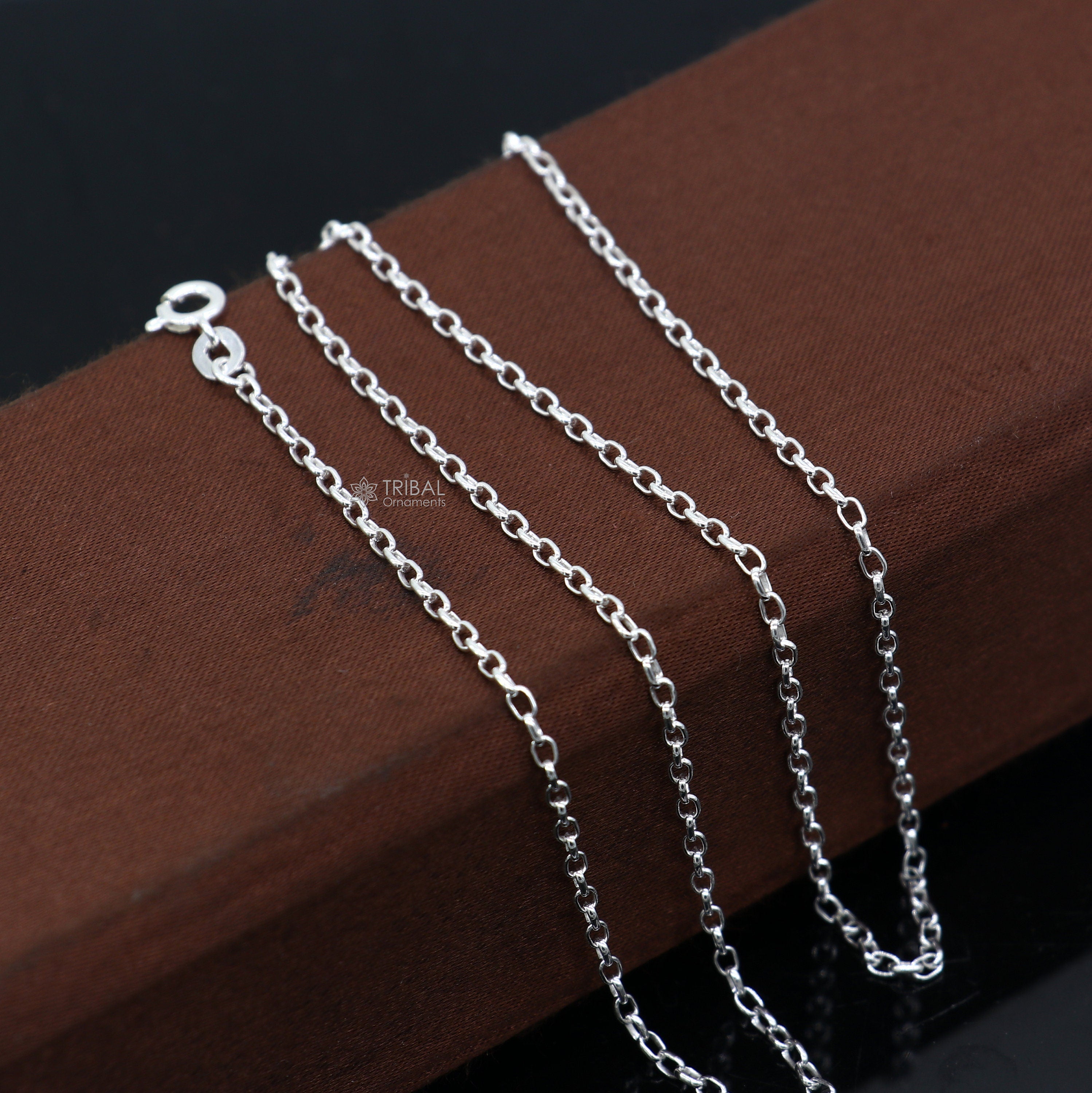 925 silver 1.5mm 18inches chain necklace Unisex deals