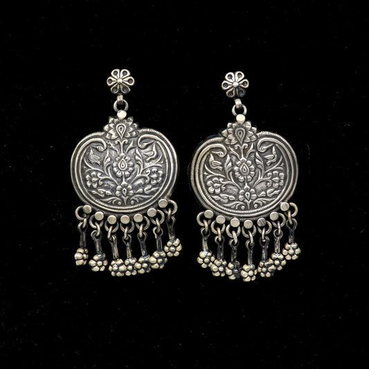 925 Sterling silver handmade customized vintage Floral stud earring, Amazing stylish earring, fabulous drop dangle gifting jewelry s1313 - TRIBAL ORNAMENTS