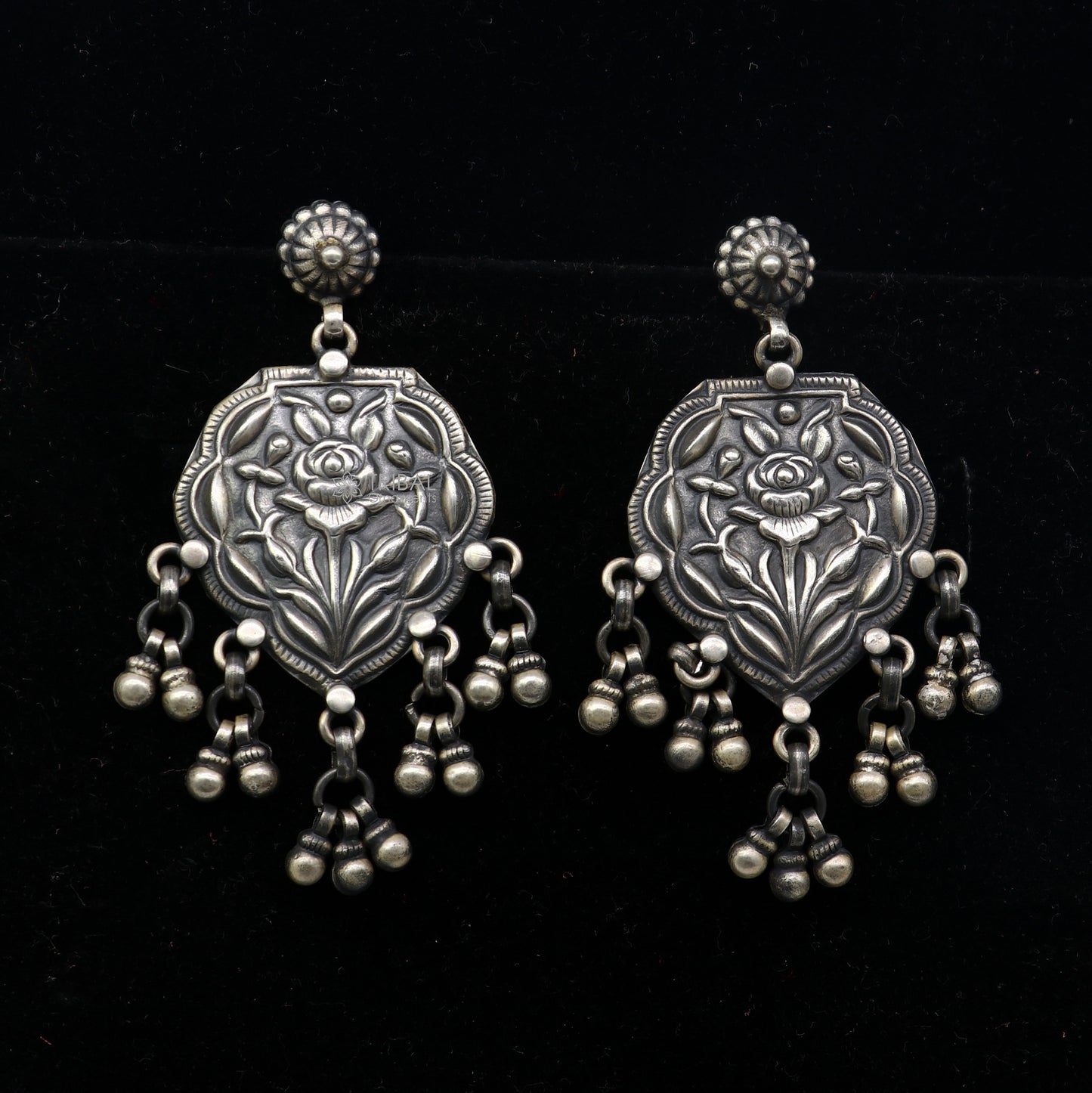 925 sterling silver ethnic tribal drop dangling earrings s1318