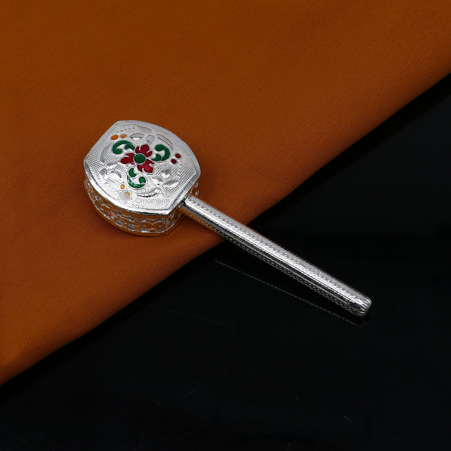 925 sterling silver handmade newborn baby Jingling bells toy, baby krishna gifting, silver jhunjhuna, silver temple article su1305 - TRIBAL ORNAMENTS