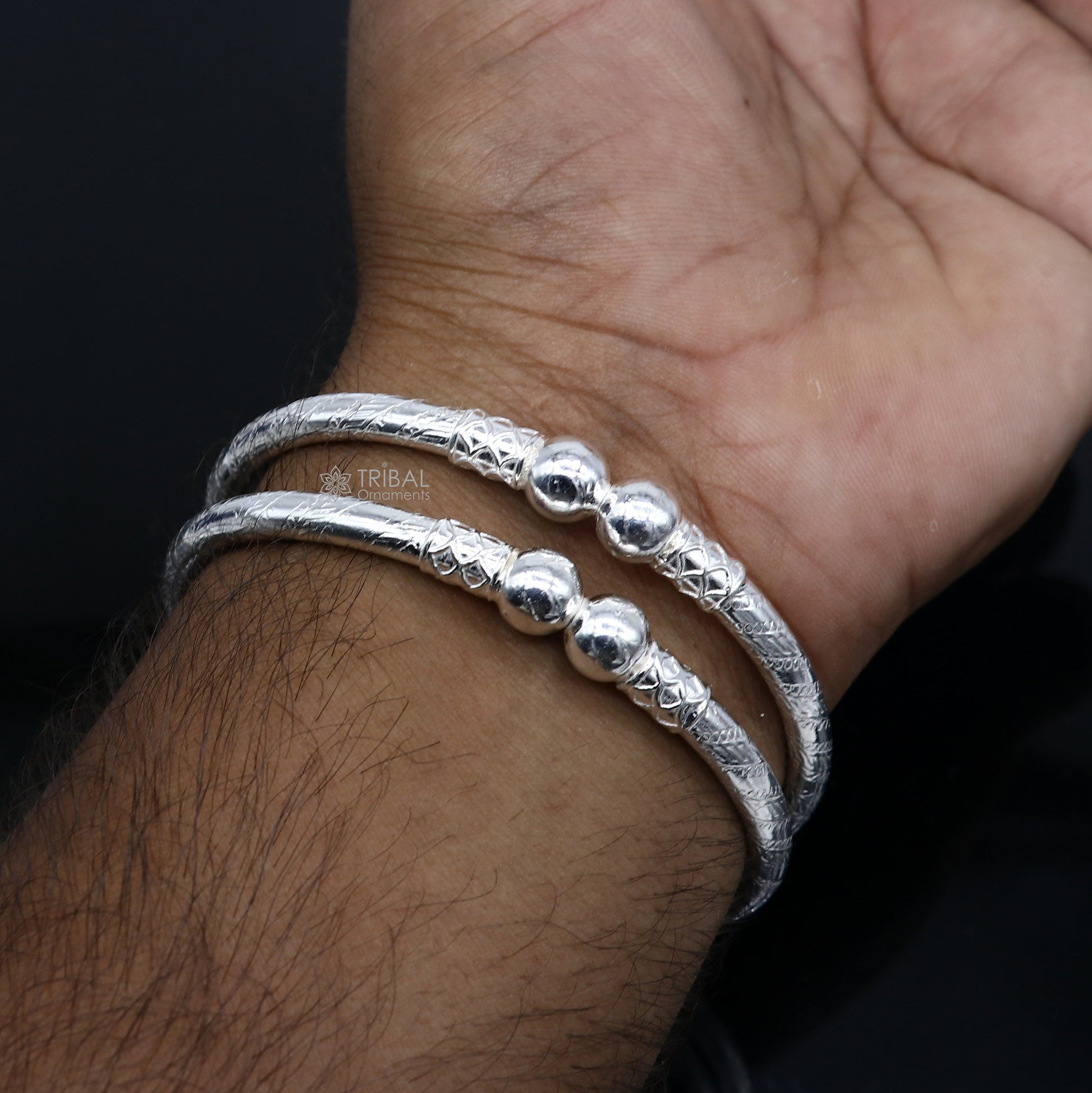 Amazing design Sterling silver bangle bracelet kangan chudi, excellent customized design bangle kada gift tribal kada jewelry nba426 - TRIBAL ORNAMENTS