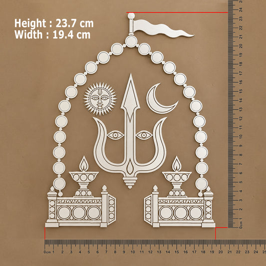 925 Sterling Silver Kuldevi Diyadi Mata wall art, Hindu temple decor for pooja room, traditional goddess symbol, tribal ornaments.