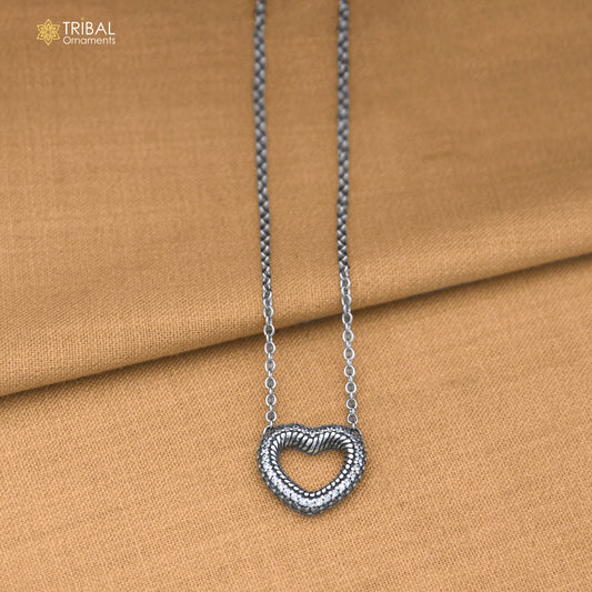 925 sterling silver zircon stone heart shape necklace ms160
