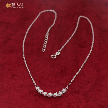 925 sterling silver zircon stone star style classical necklace ms162