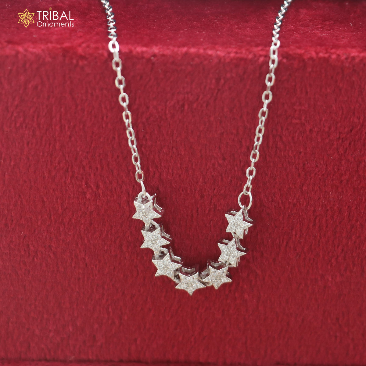 925 sterling silver zircon stone star style classical necklace ms162