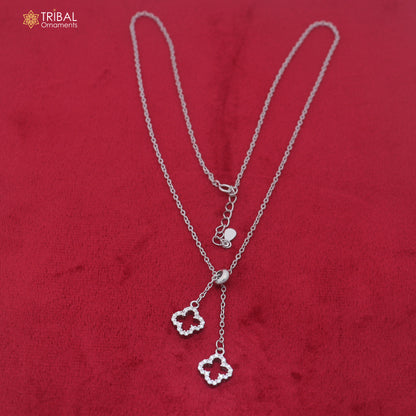 925 sterling silver floral style zircon stone pendant for women's ms165