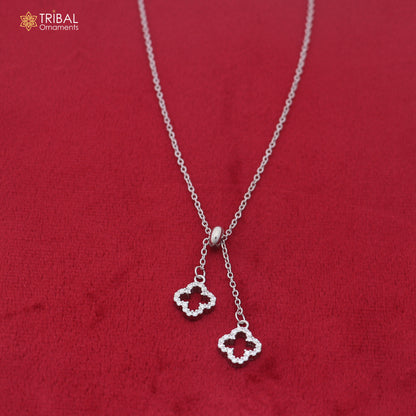 925 sterling silver floral style zircon stone pendant for women's ms165