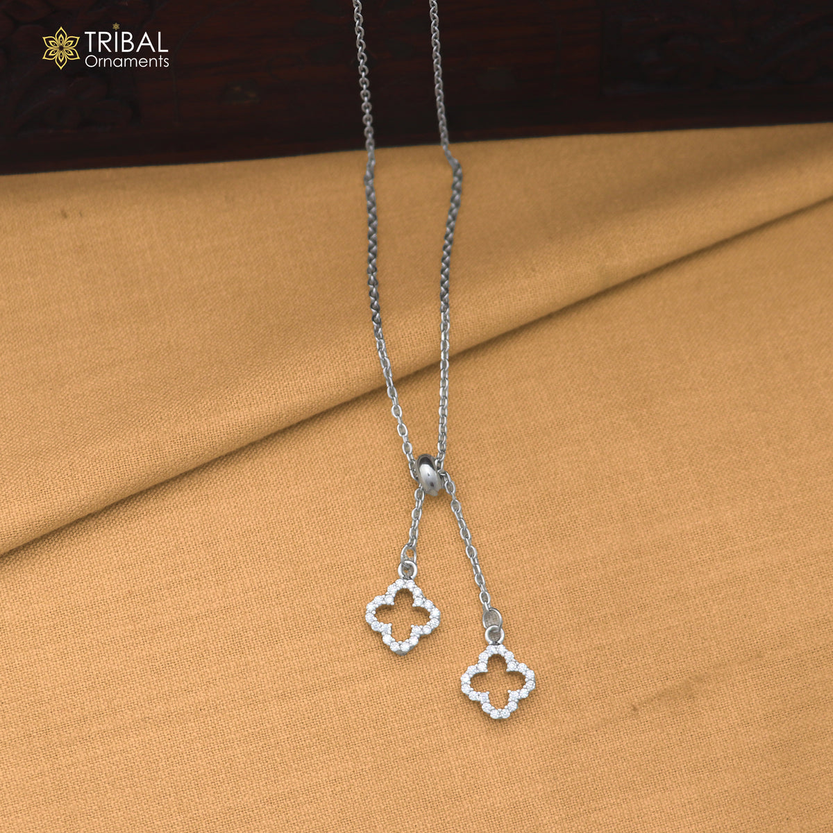 925 sterling silver floral style zircon stone pendant for women's ms165