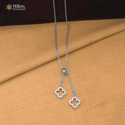 925 sterling silver floral style zircon stone pendant for women's ms165