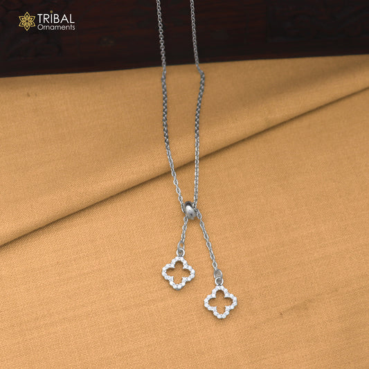 925 sterling silver floral style zircon stone pendant for women's ms165