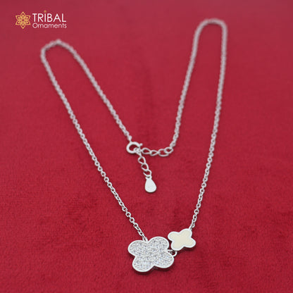 925 sterling silver zircon stone floral style amazing necklace for women ms168