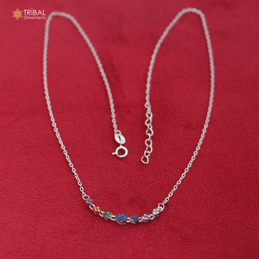 925 sterling silver zircon stone heart design amazing necklace for women ms169