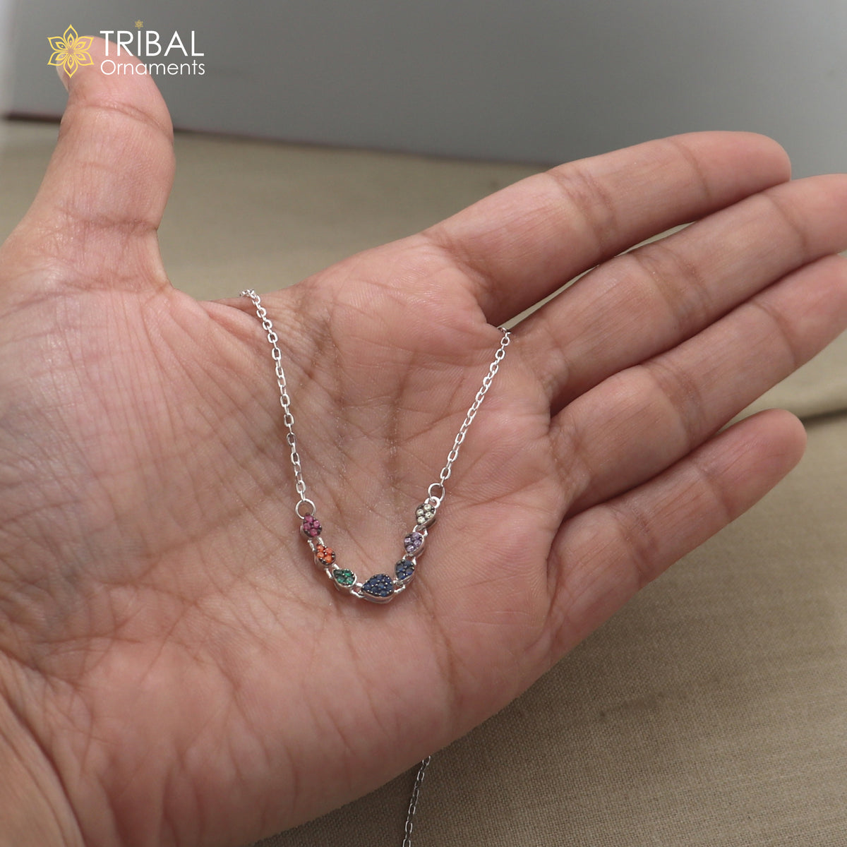925 sterling silver zircon stone heart design amazing necklace for women ms169