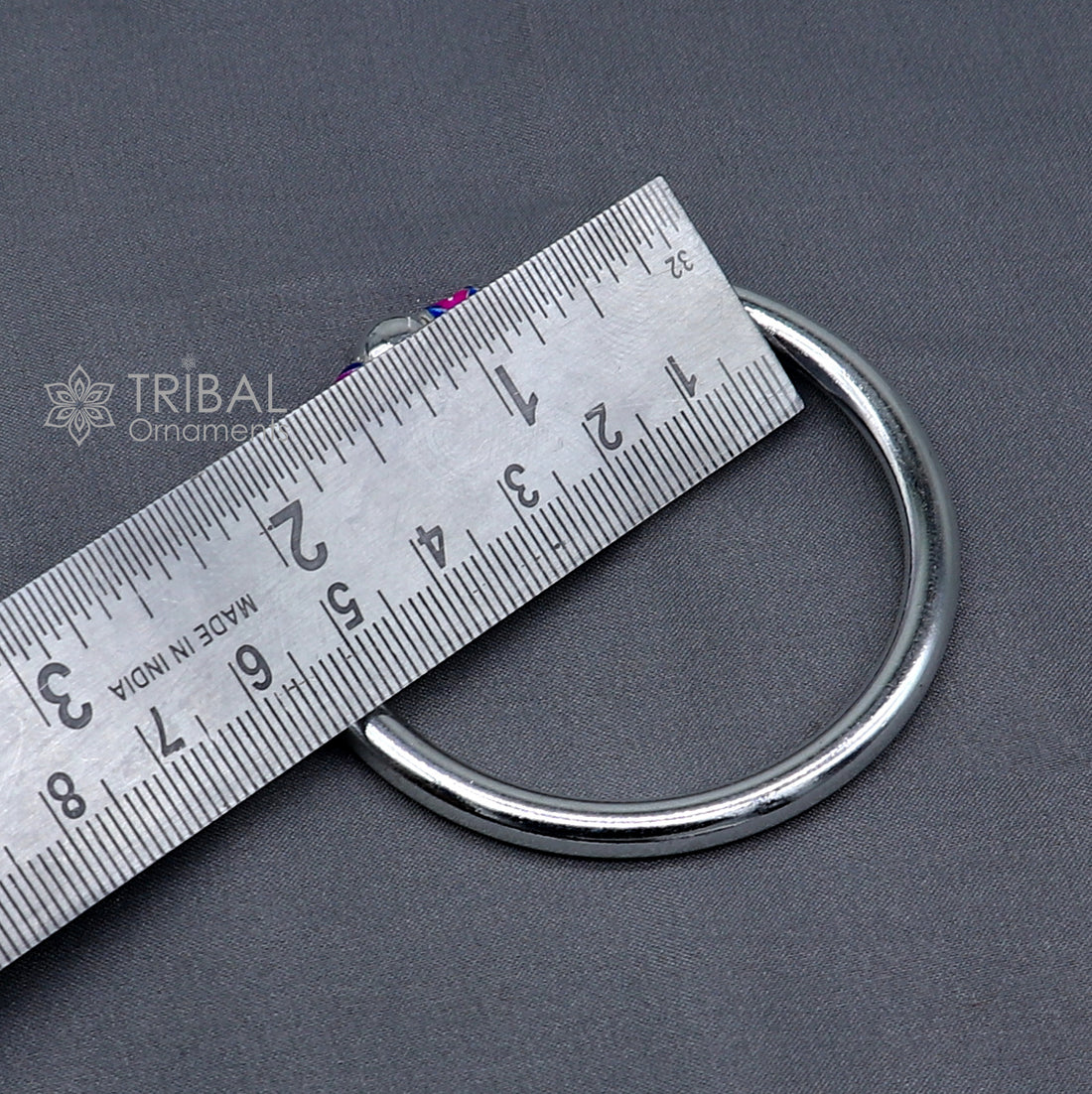 925 sterling silver handmade plain Ball design bangle bracelet kada jewelry, single ball kada bangle nba429 - TRIBAL ORNAMENTS