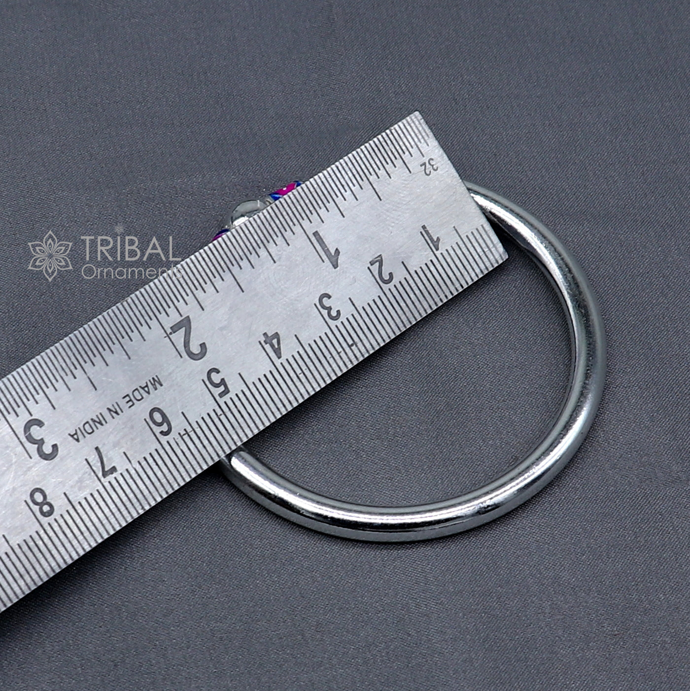 925 sterling silver handmade plain Ball design bangle bracelet kada jewelry, single ball kada bangle nba429 - TRIBAL ORNAMENTS