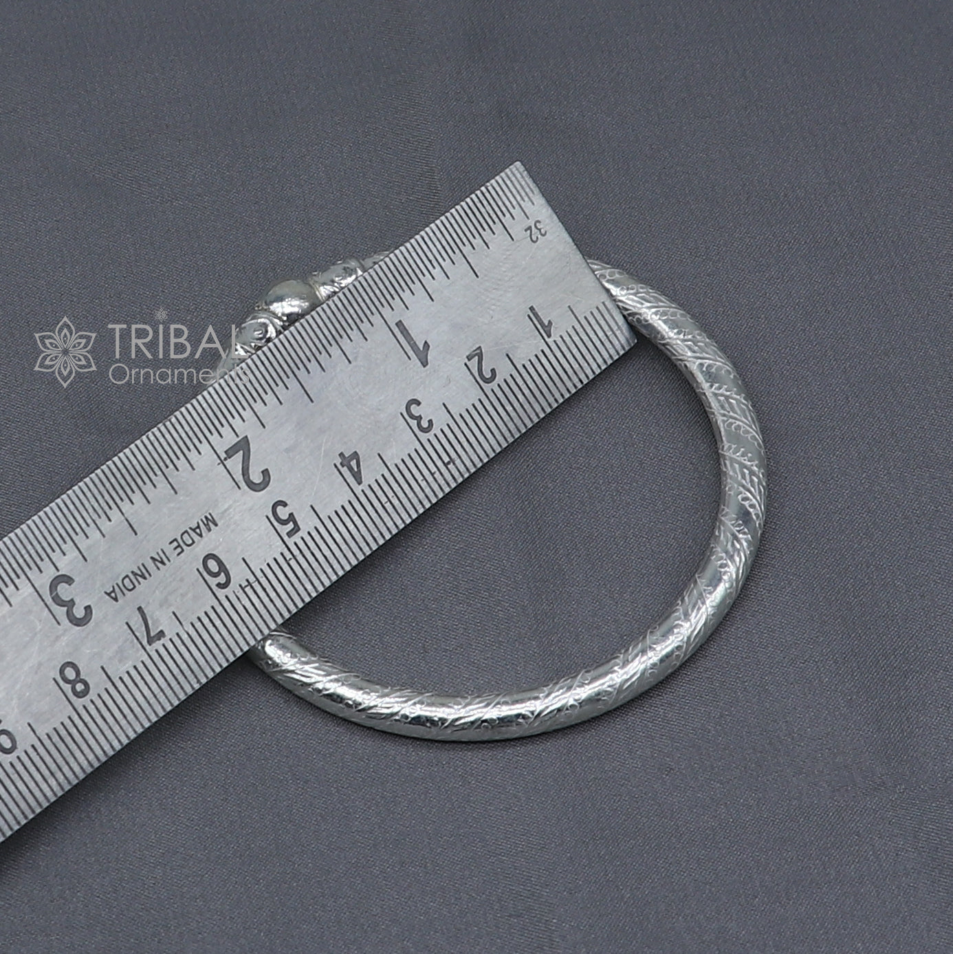 925 sterling silver handmade plain Ball design bangle bracelet kada jewelry, unique ball kada bangle for girls nba432 - TRIBAL ORNAMENTS