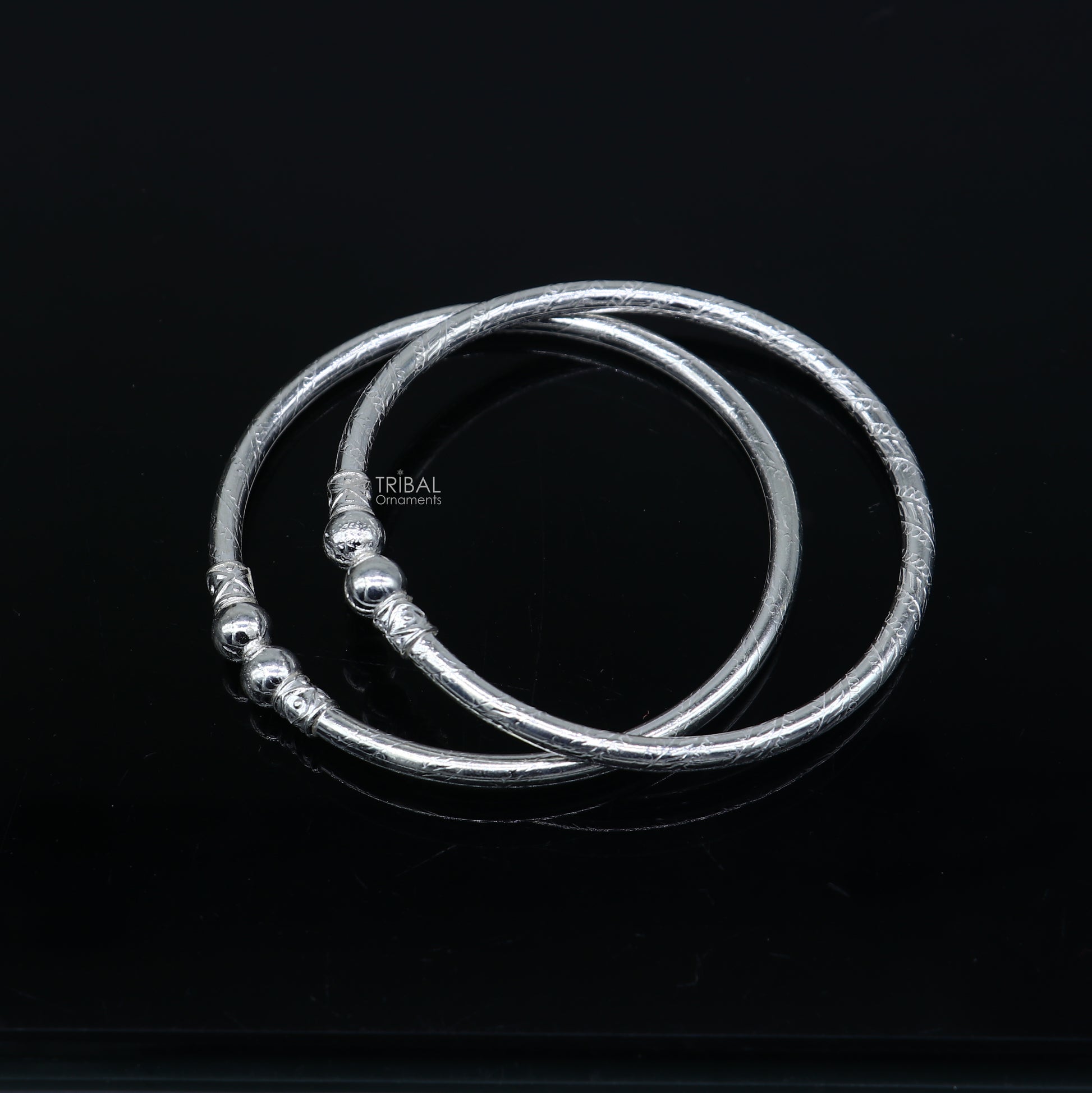 925 sterling silver handmade plain Ball design bangle bracelet kada jewelry, unique ball kada bangle for girls nba433 - TRIBAL ORNAMENTS