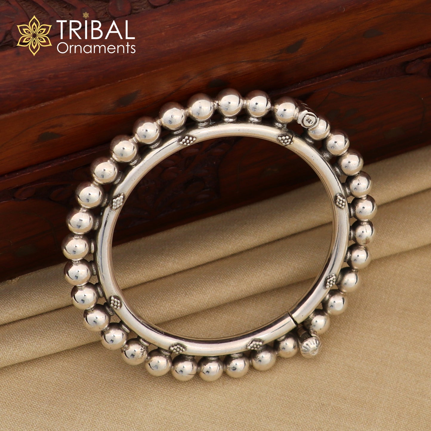 925 sterling silver beaded design unique style bangle bracelet,nba411