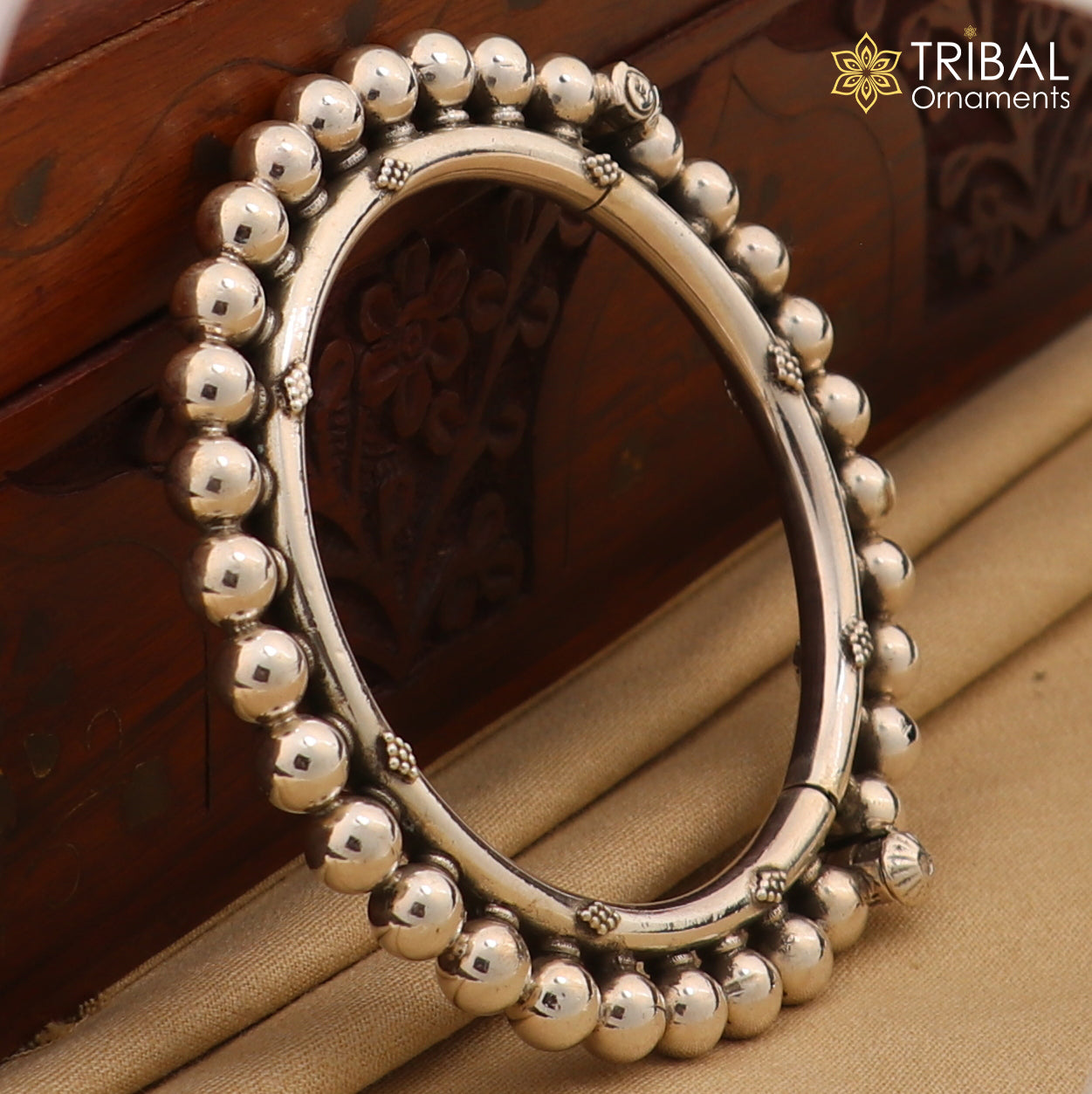 925 sterling silver beaded design unique style bangle bracelet,nba411