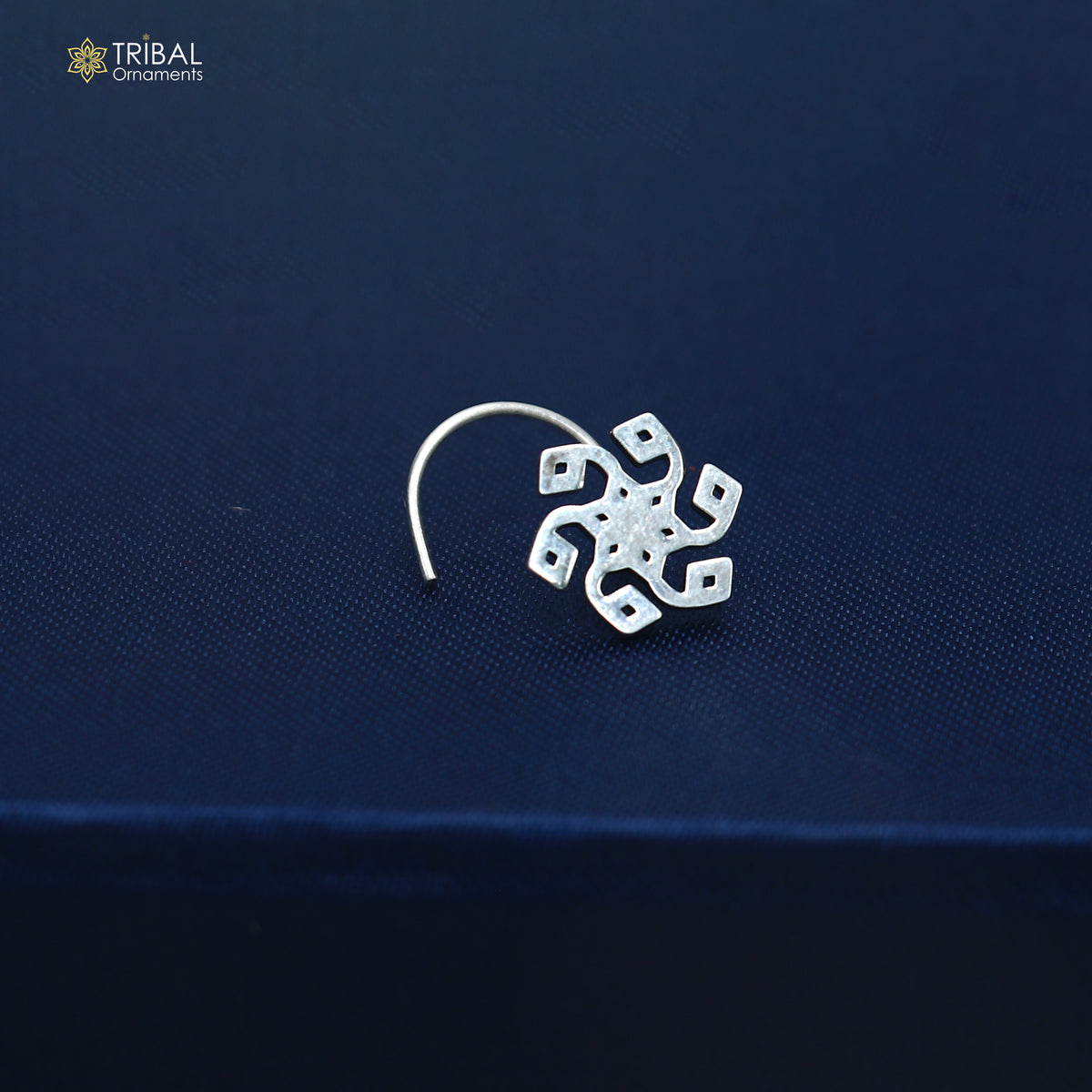 925 sterling silver vintage flower style nose pin ethnic tribal jewelry np137