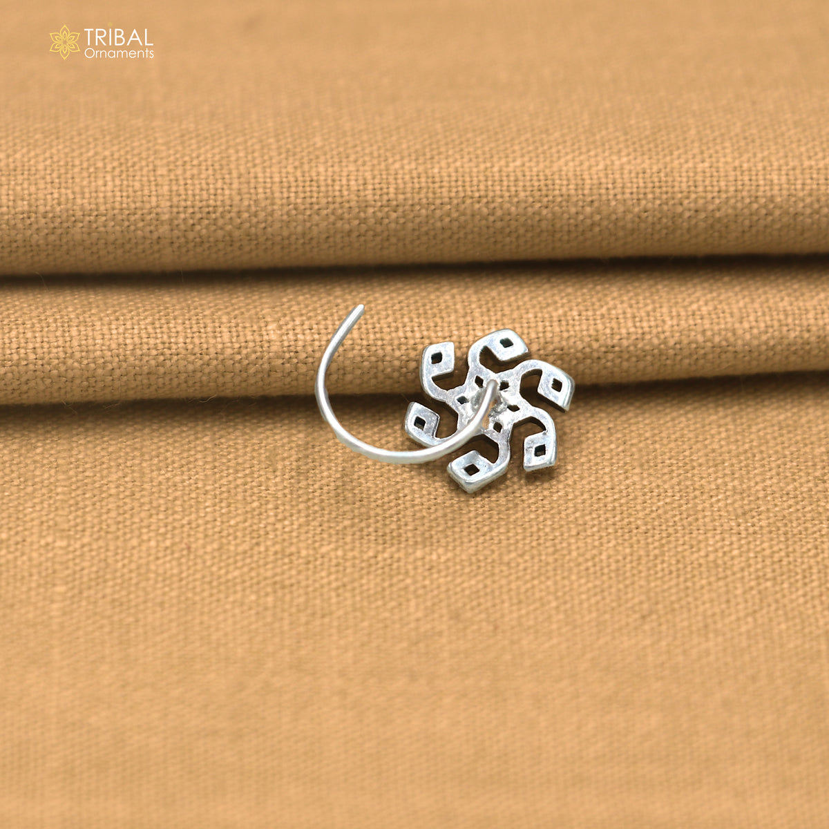 925 sterling silver vintage flower style nose pin ethnic tribal jewelry np137