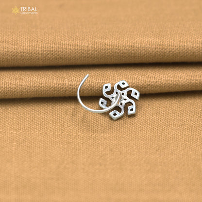 925 sterling silver vintage flower style nose pin ethnic tribal jewelry np137