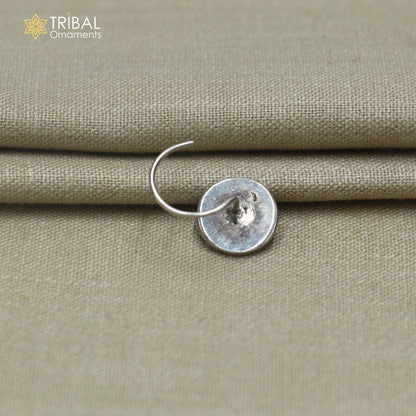 925 sterling silver vintage flower style nose pin ethnic tribal jewelry np138