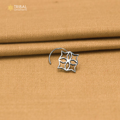 925 sterling silver vintage flower style nose pin ethnic tribal jewelry np139