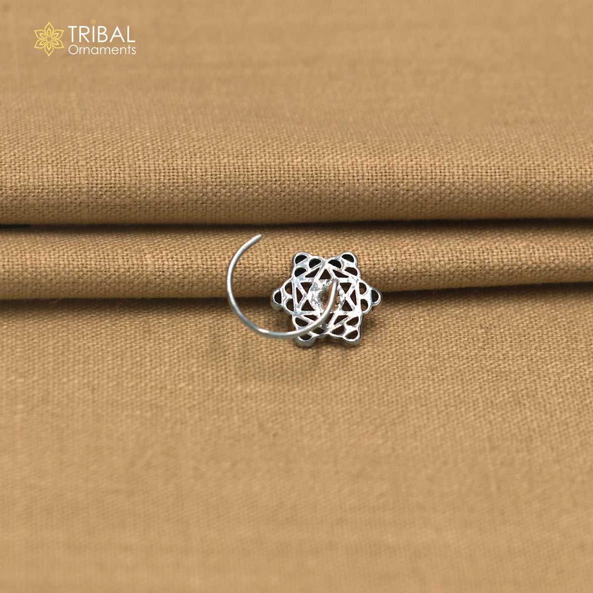925 sterling silver vintage star style nose pin ethnic tribal jewelry np140